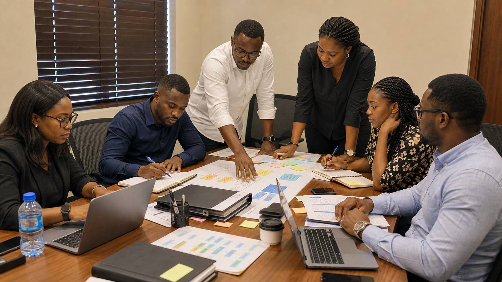 Professionals designing workflow architecture